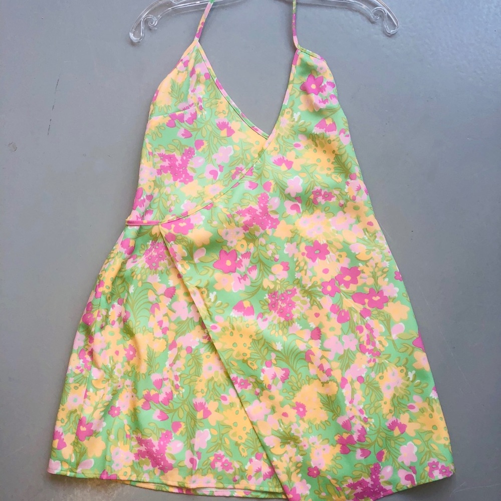 With Jean Cara dress in honeysuckle